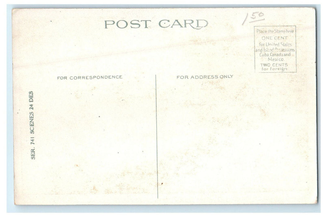 c1920s Nature and River View Greetings from Stetson, Maine ME Unposted Postcard