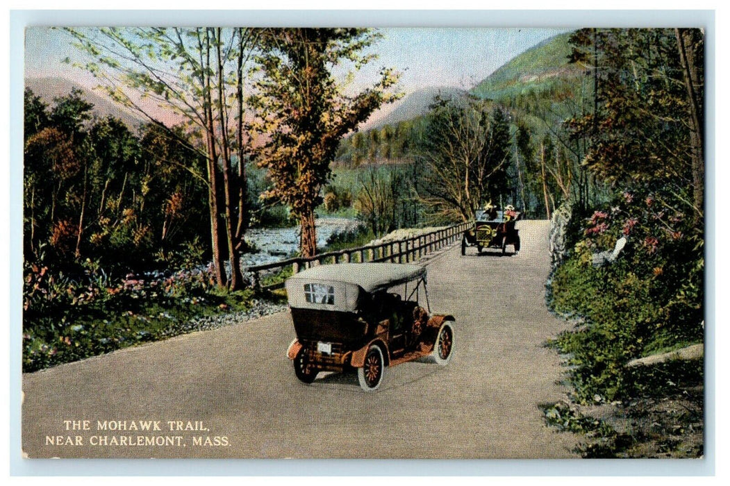 The Mohawk Trail Automobile Car Near Charlemont Massachusetts MA Postcard