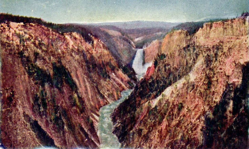 c1905s Grand Canon Yellowstone National Park Posted Embossed Postcard