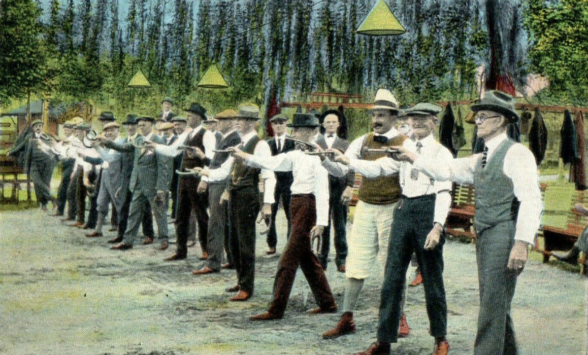 c1920s Barn Yard Golf, Williams Park, St. Petersburg Florida FL Postcard