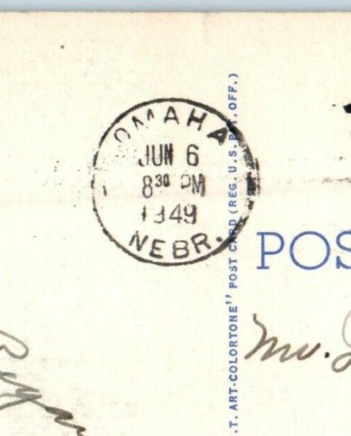 1949 Club House Fontenelle Park Omaha Nebraska NE Vintage Postcard