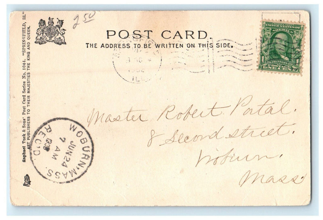 1905 State Arsenal, Springfield Illinois IL Posted Antique Postcard