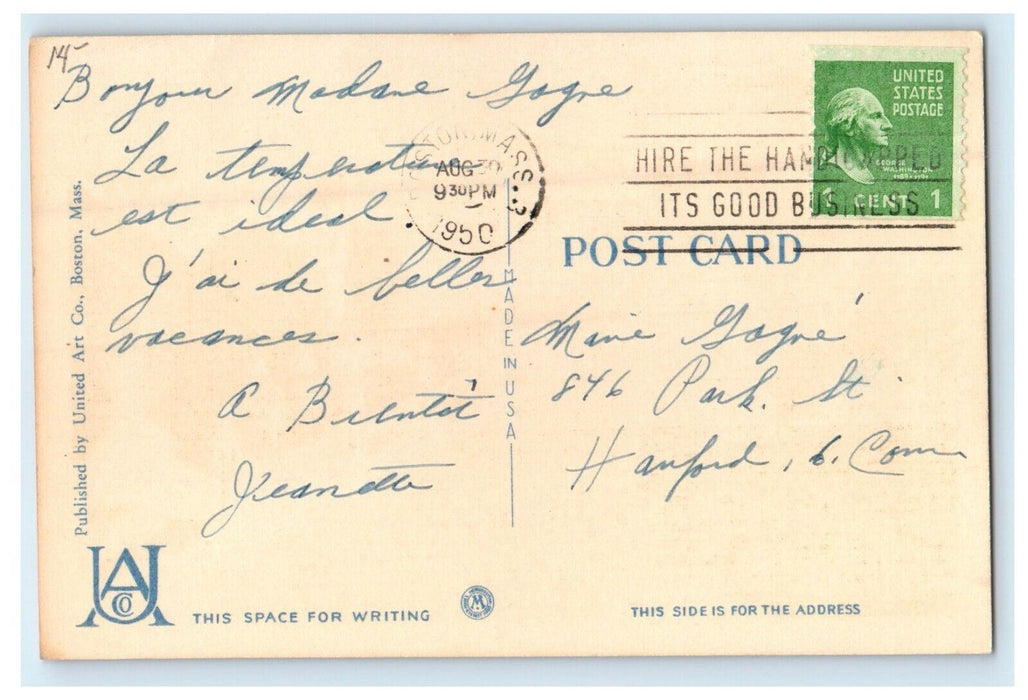 1950 General View Of Paragon Park Nantasket Beach Massachusetts MA Postcard