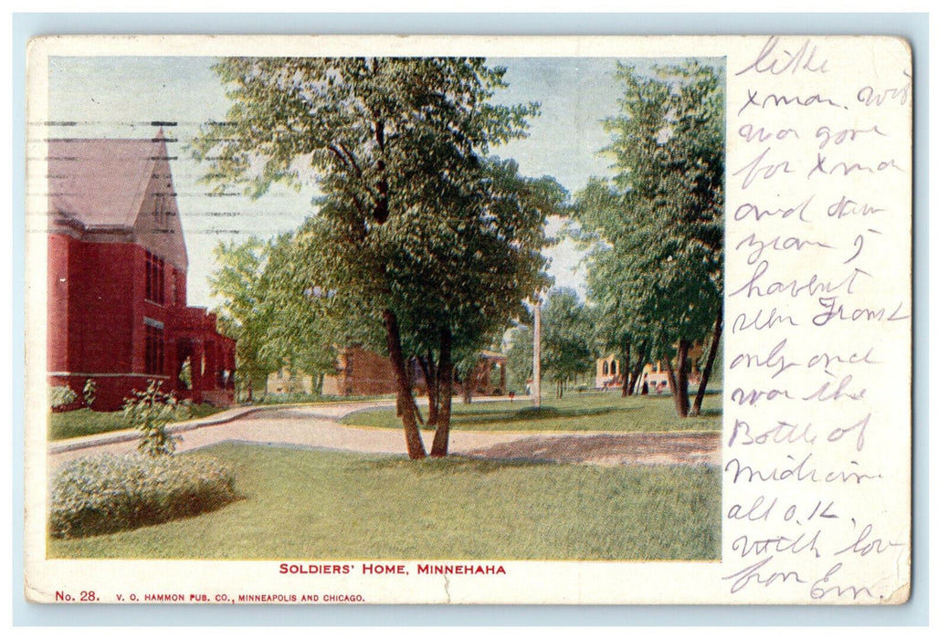 1910 Soldier's Home Minehaha, Minneapolis, Minnesota MN Posted Antique Postcard