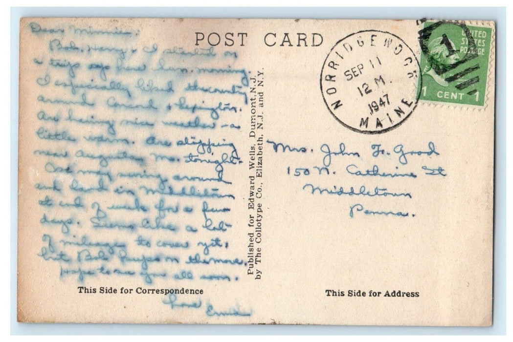 1947 Orchard House Home Of Louisa May Alcott Concord Massachusetts MA Postcard