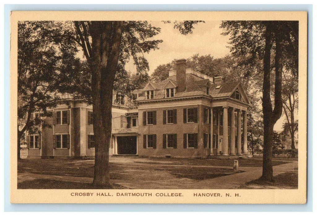 Crosby Hall Dartmouth College Hanover New Hampshire NH Vintage Postcard