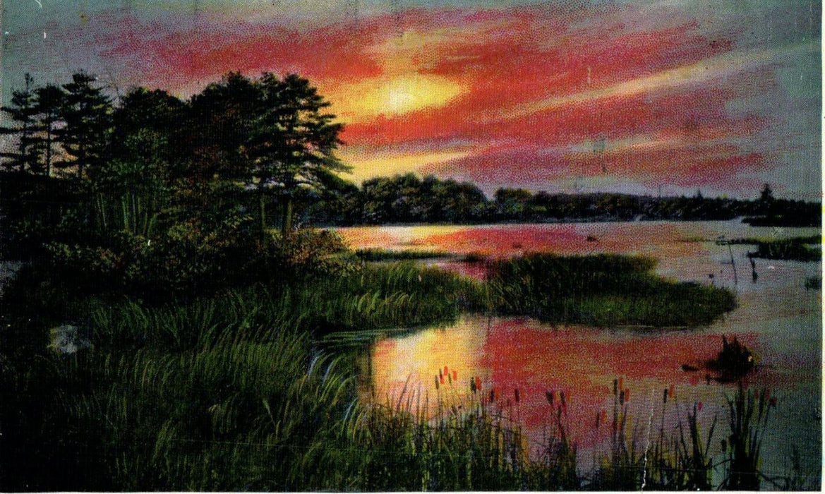 1940 Sunset View, Greetings from New Hampshire Keene NH Posted Vintage Postcard