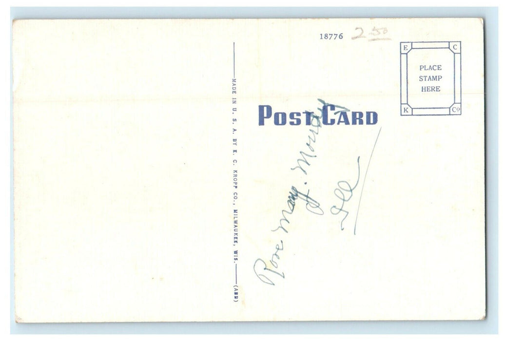 c1940's St. Mary's Catholic Church Parsonage School Tomah Wisconsin WI Postcard
