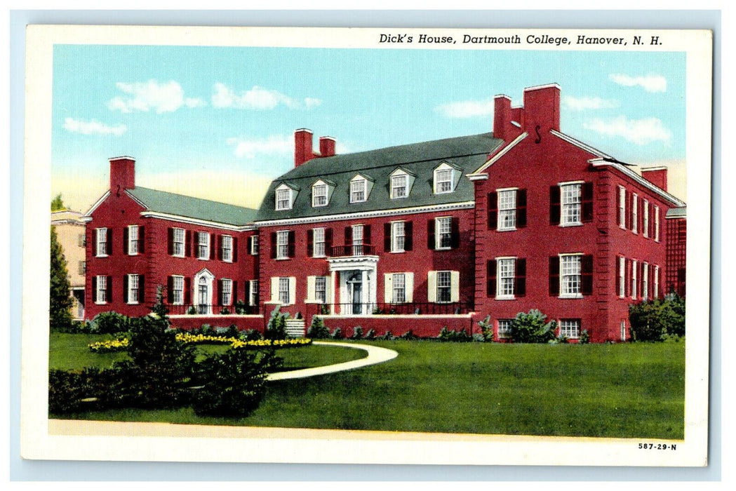 c1920s Dick's House, Dartsmouth College Hanover New Hampshire NH Postcard
