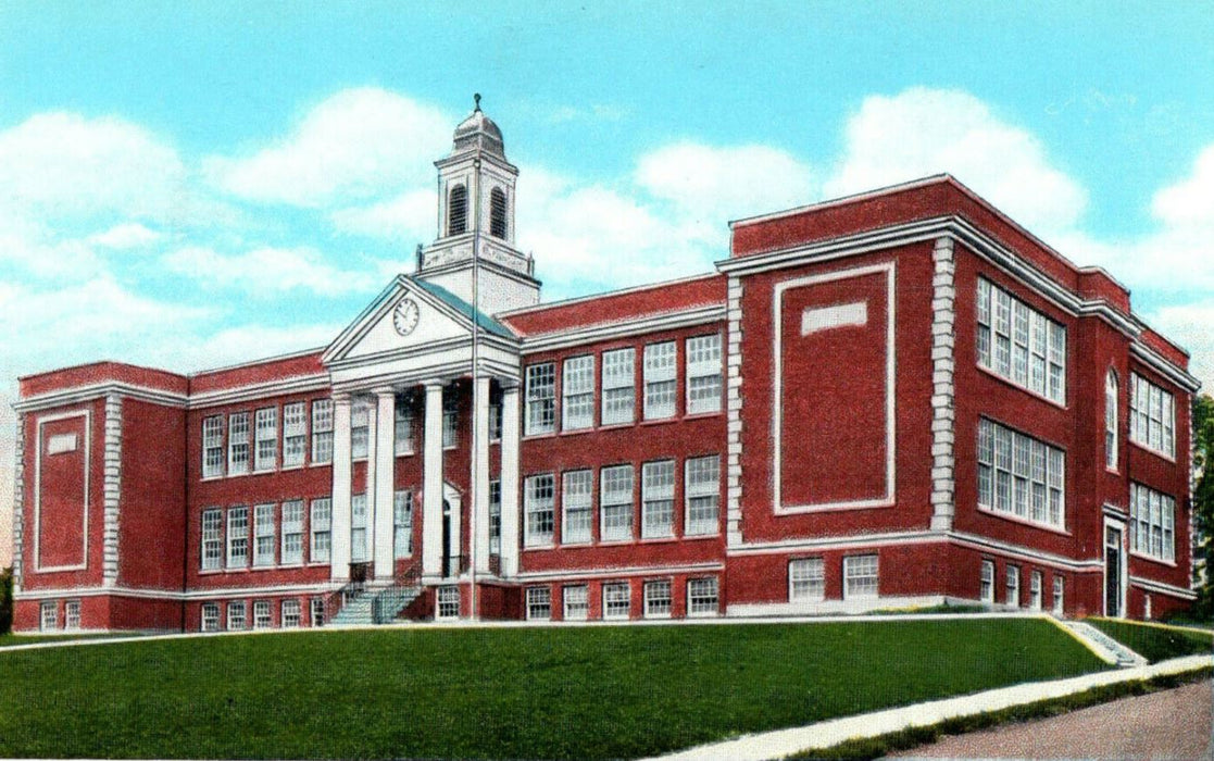 c1920s High School Entrance, Littleton, New Hampshire NH Unposted Postcard