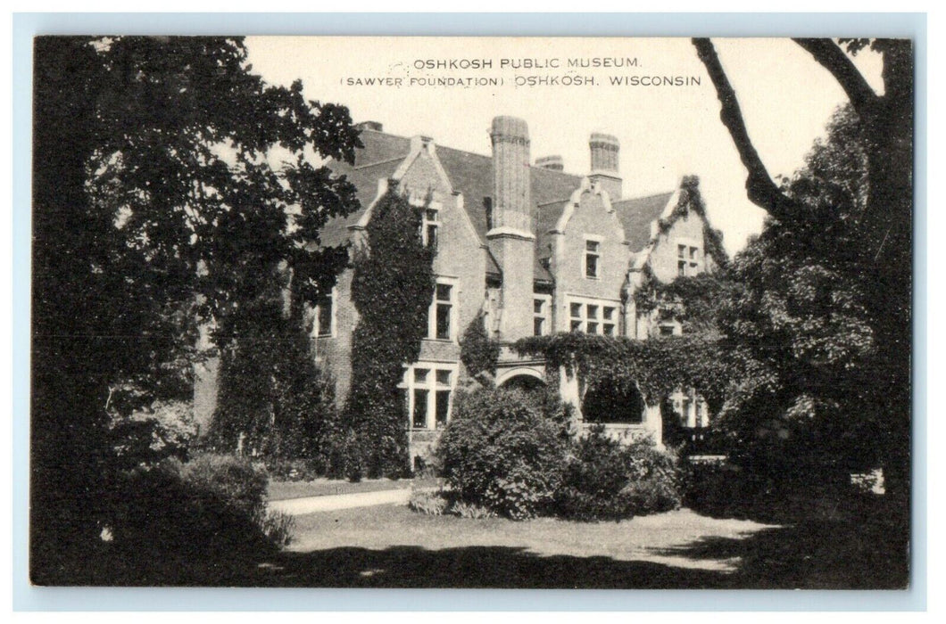 c1940's Oshkosh Wisconsin WI, Public Museum Sawyer Foundation Vintage Postcard