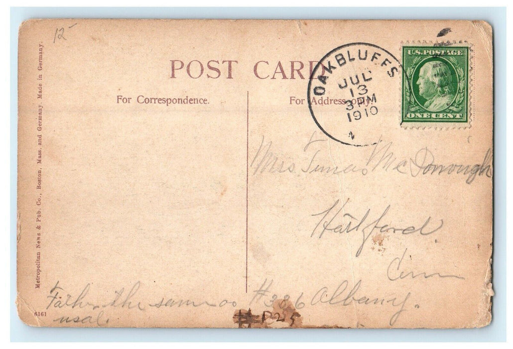1910 People Scene at Tivoli, Oak Bluffs, Massachusetts MA Antique Postcard