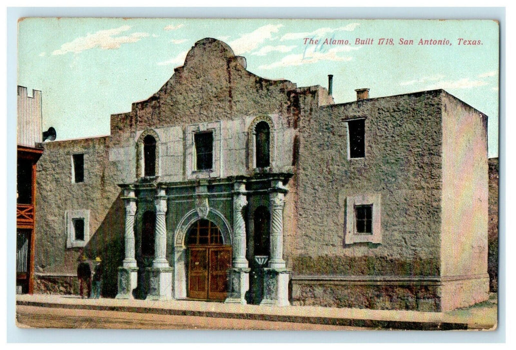 1911 The Alamo Built in 1718 San Antonio Texas TX Antique Postcard