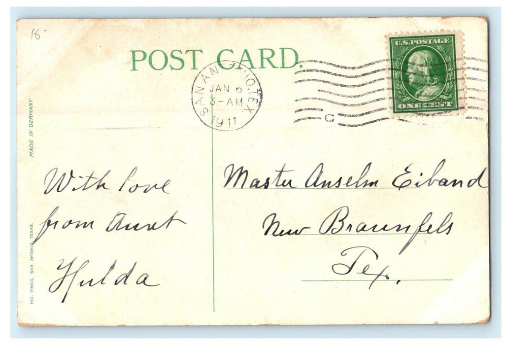 1911 The Alamo Built in 1718 San Antonio Texas TX Antique Postcard