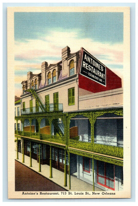 c1940's Antoine's Restaurant 713 St. Louis Street New Orleans LA Postcard