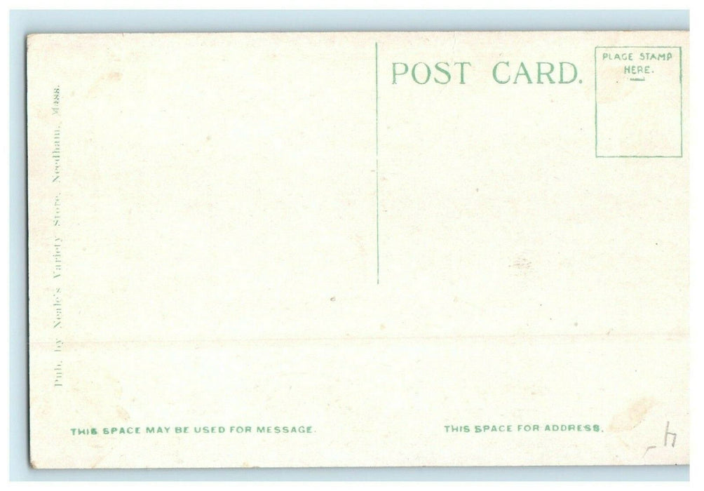 1910 Methodist Church, Needham, Massachusetts MA Antique Postcard