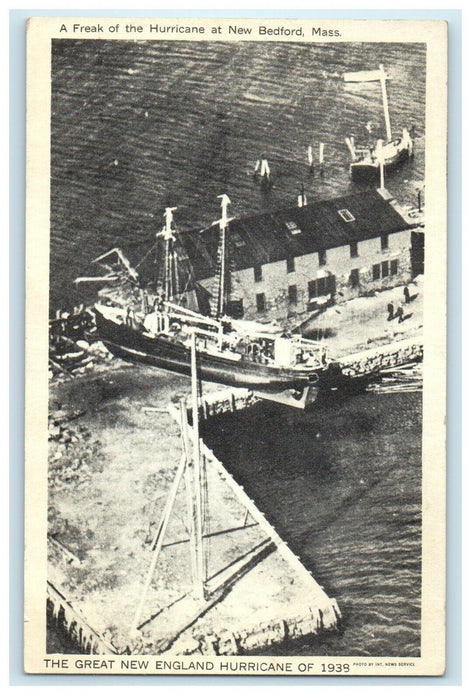 A Freak Of The Hurricane At New Bedford Massachusetts MA Unposted Postcard