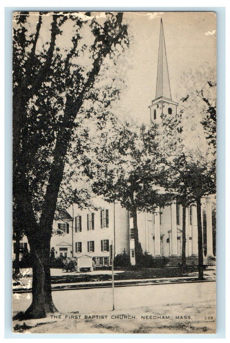 1943 The First Baptist Church Needham Massachusetts MA Vintage Postcard
