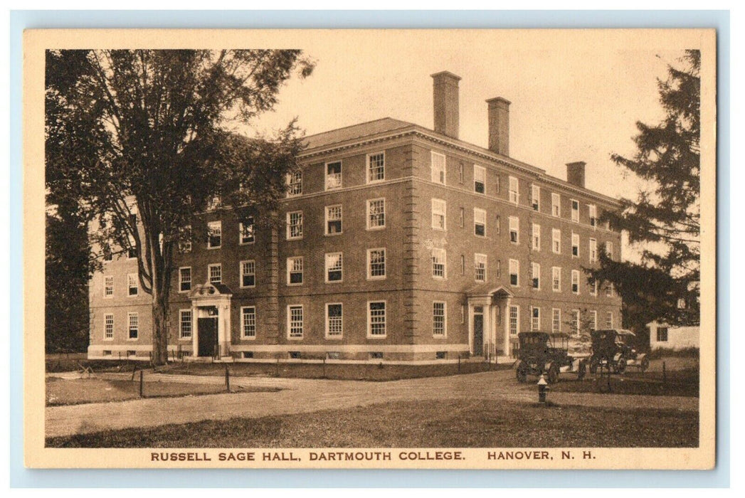 c1940's Russell Sage Hall Building Dartmouth College Hanover NH Vintage Postcard
