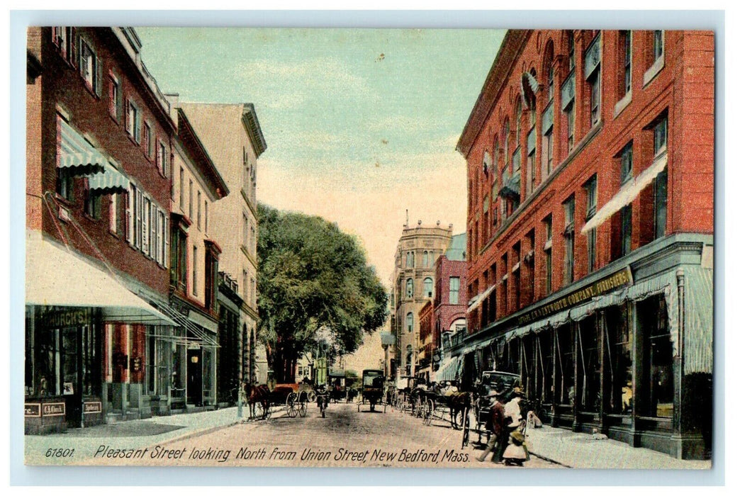 1907 Pleasant Street in New Bedford Massachusetts MA Antique Postcard