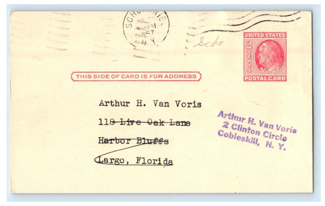 1957 Old Stone Fort At Schoharie County New York NY Advertising Postcard