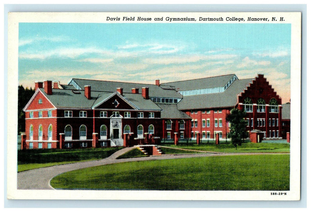 c1920s Davis Field House Dartsmouth College Hanover New Hampshire NH Postcard