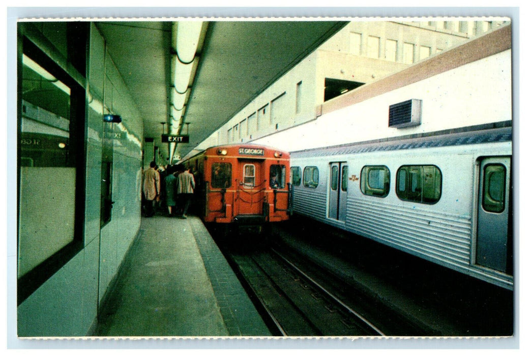 c1970 The Toronto Subway and Trains, Toronto Ontario Canada CA Foreign Postcard