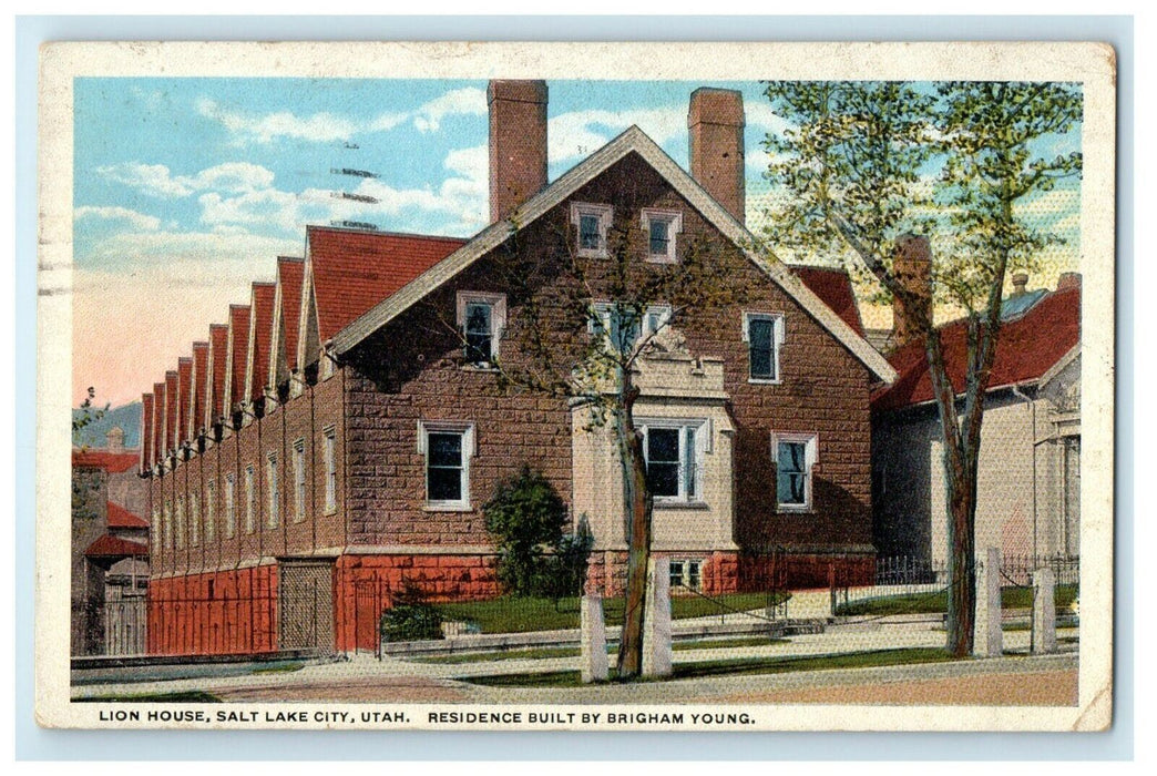 1919 Lion House Salt Lake City Utah UT Residence By Brigham Postcard