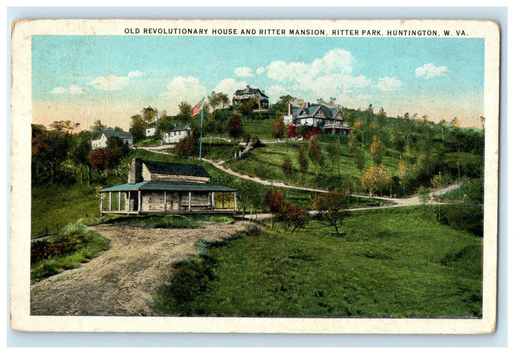 c1920s Revolutionary House & Ritten Mansion Huntington West Virginia WV Postcard