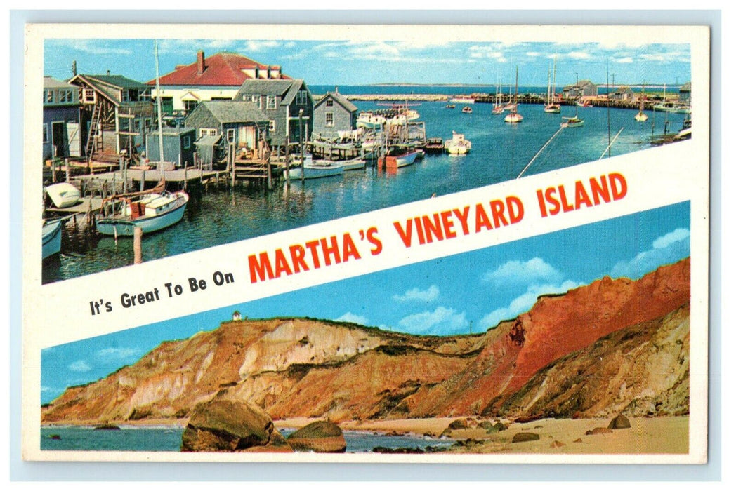 Greetings From Martha’s Vineyard Island Massachusetts MA Unposted Postcard