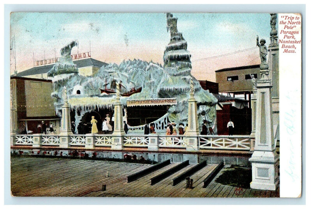 Trip To The North Pole Paragon Park Nantasket Beach Massachusetts MA Postcard