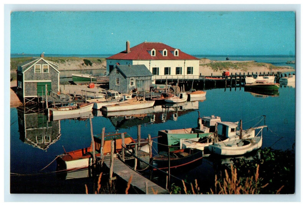 Menemsha U.S Coast Guard Boathouse Martha’s Vineyard Massachusetts Postcard