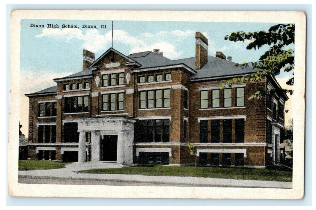 Dixon High School Illinois c1910 E.C. Kropp Milwaukee Vintage Antique Postcard