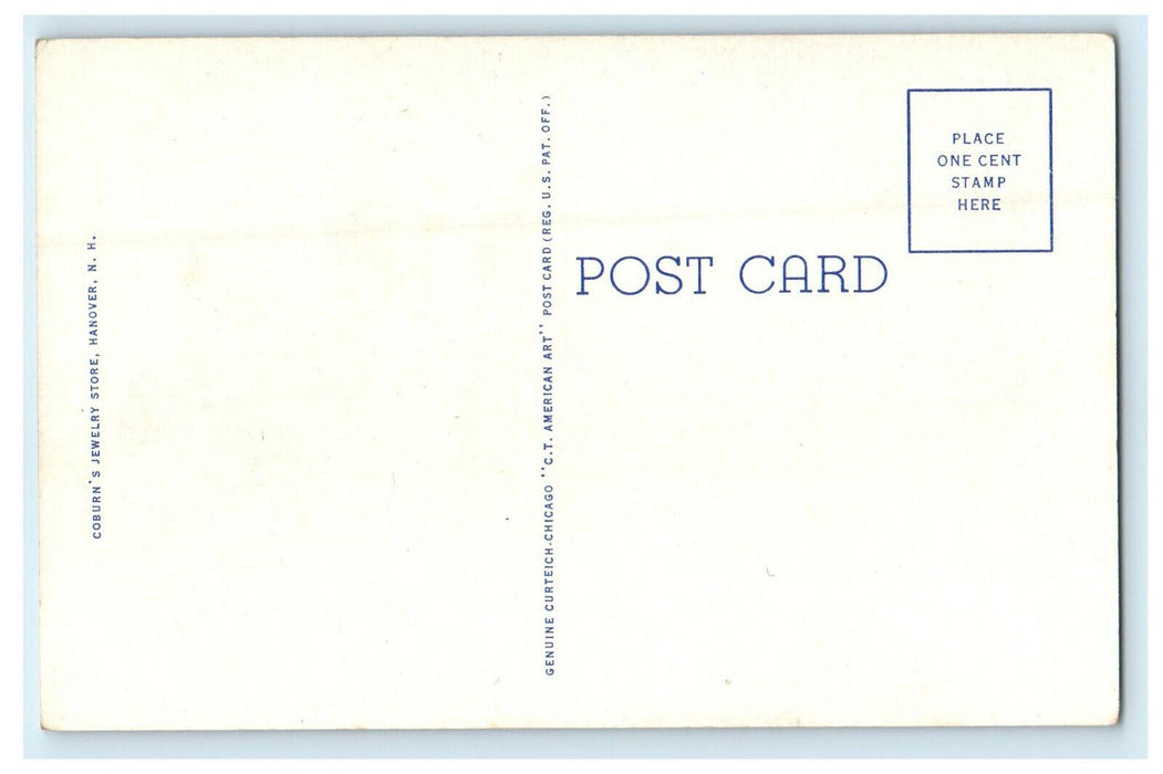 c1920s College Hall Dartmouth College, Hanover New Hampshire NH Postcard