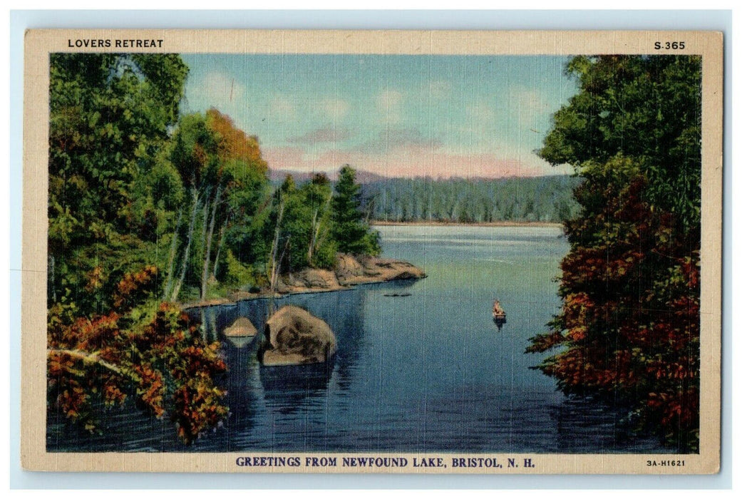 Greetings From Newfound Lake Bristol New Hampshire NH Lovers Retreat Postcard