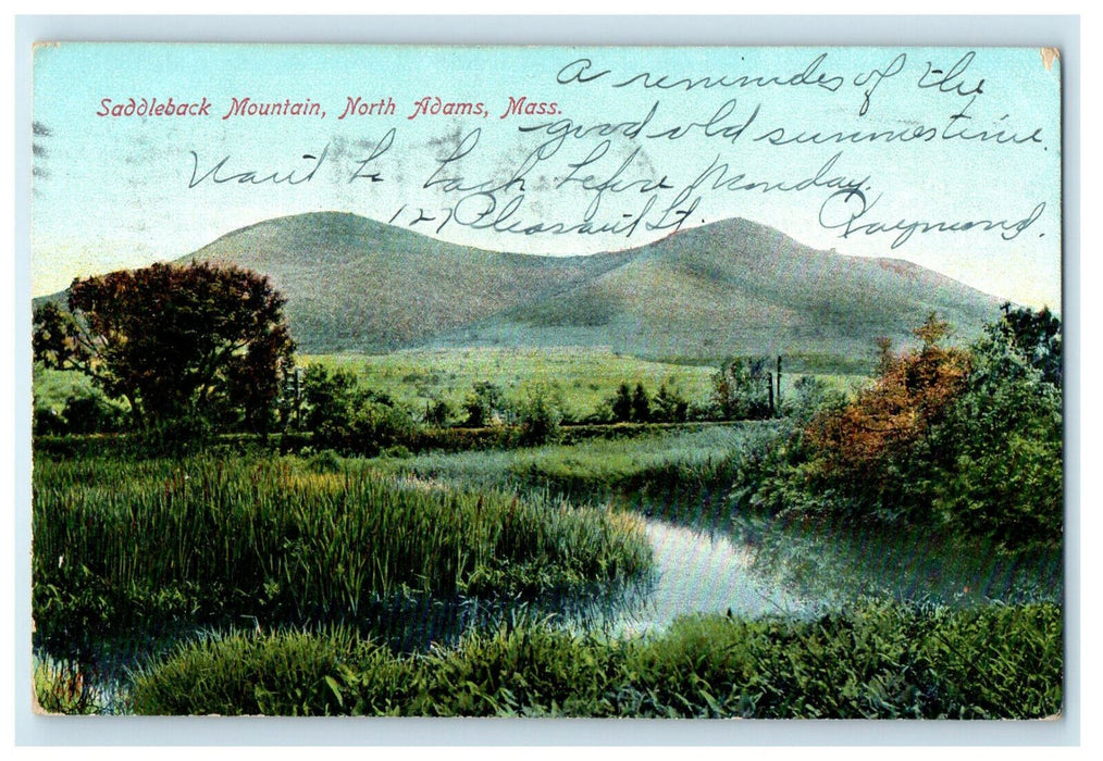 1907 Saddleback Mountain North Adams Massachusetts MA Posted Antique Postcard