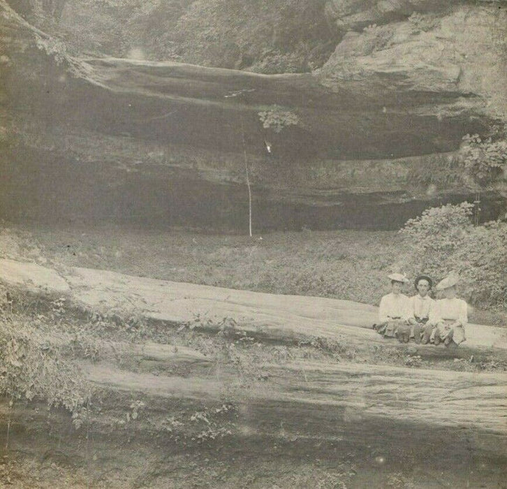 Starved Rock State Park Illinois RPPC Photo Amboy Postmark 1909 Postcard