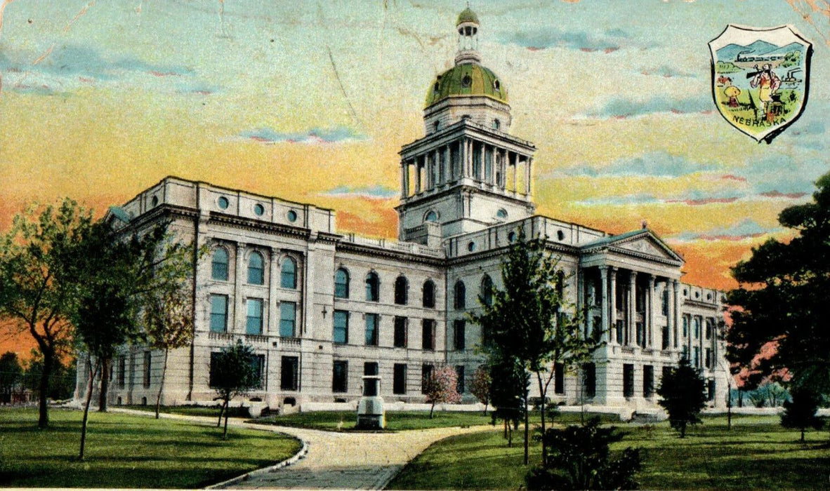 1907 View of State Capitol, Lincoln Nebraska NE Antique Posted Postcard