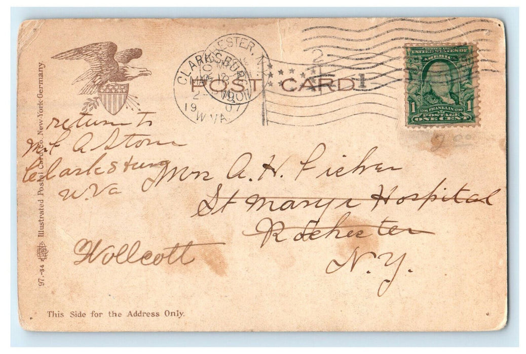 1907 View of State Capitol, Lincoln Nebraska NE Antique Posted Postcard