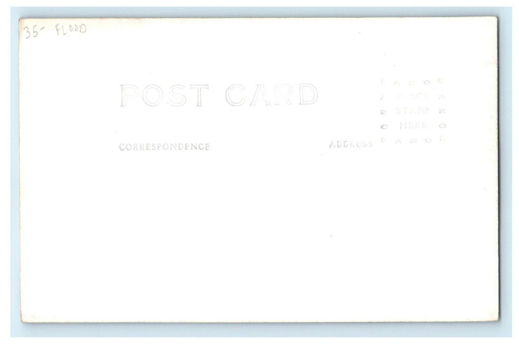c1920's High Water Flood Springfield Vermont VT RPPC Photo Vintage Postcard
