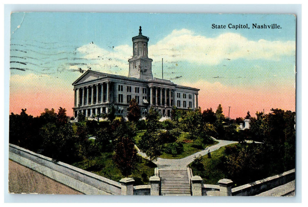 1915 State Capitol, Nashville Tennessee Antique Posted Postcard