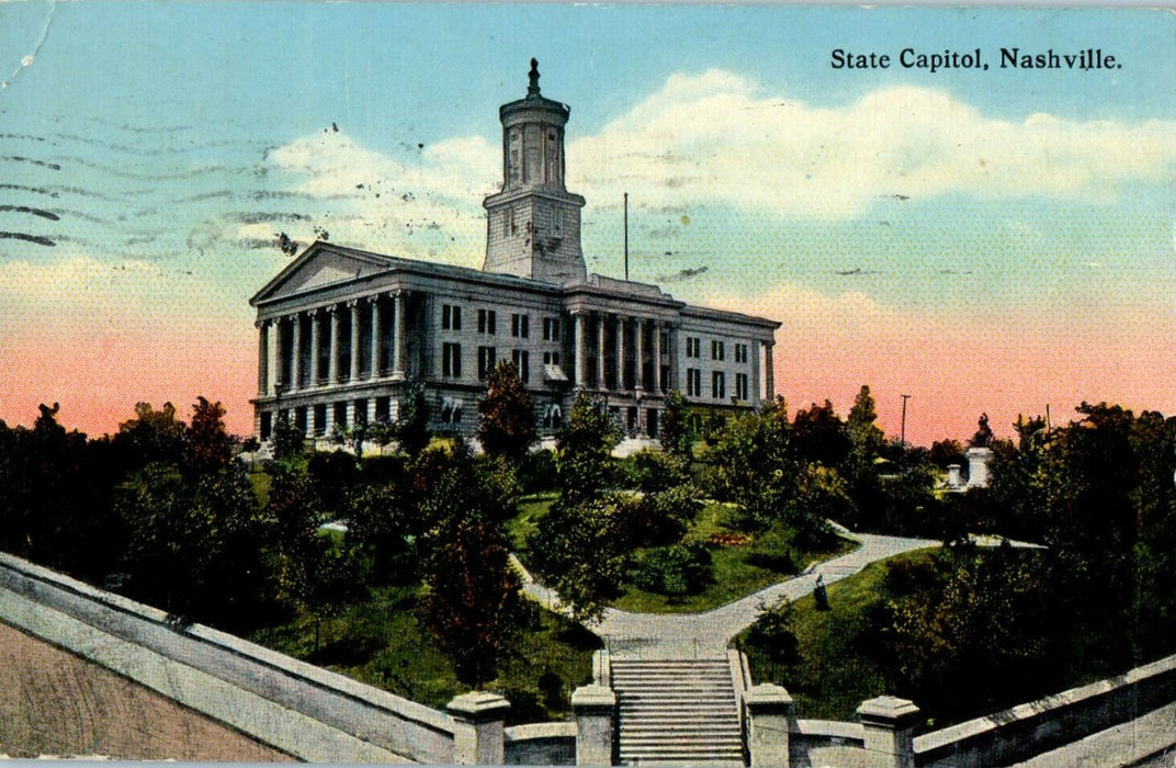 1915 State Capitol, Nashville Tennessee Antique Posted Postcard