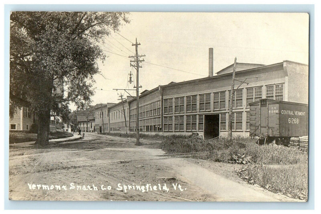 c1910's Vermont Snath Co. Road Springfield VT RPPC Photo Antique Postcard