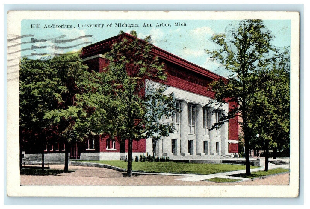 1923 Hill Auditorium University Of Michigan Ann Arbor Michigan MI Postcard