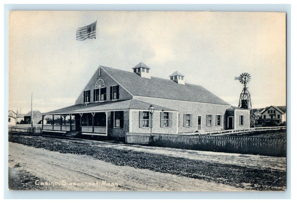 1905 Casino Hall, Siasconset, Massachusetts MA Antique Postcard