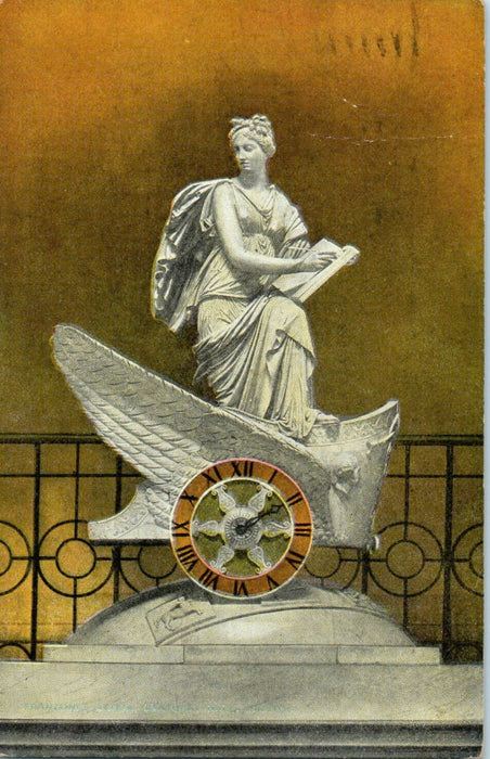 1909 Franzoni's Clock National Statuary Hall US Capitol Washington DC Postcard