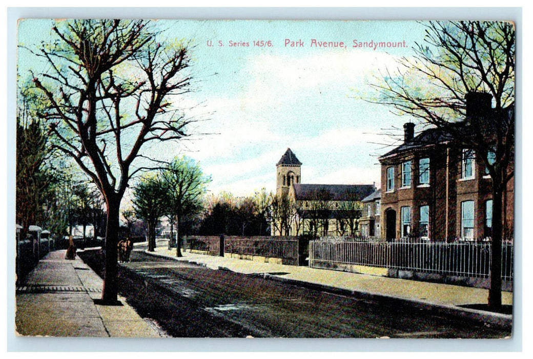 1908 Schenectady NY Park Avenue Sandymount Dublin Ireland IE Posted Postcard