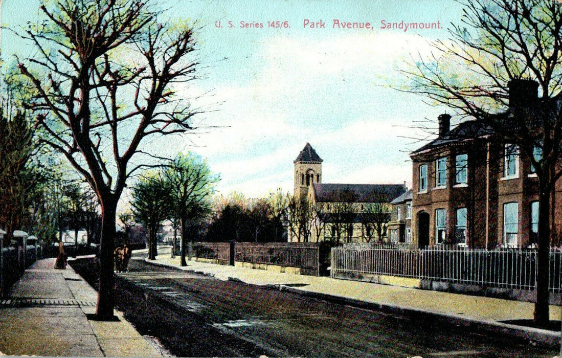 1908 Schenectady NY Park Avenue Sandymount Dublin Ireland IE Posted Postcard