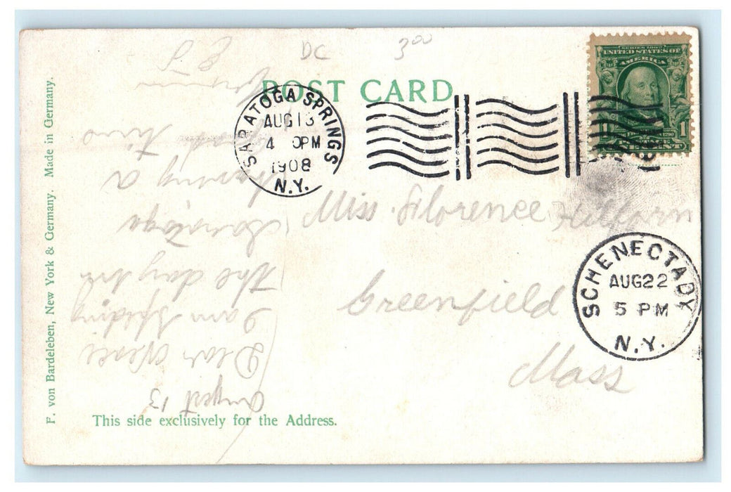 1908 Schenectady NY Park Avenue Sandymount Dublin Ireland IE Posted Postcard