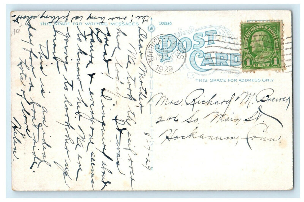 1929 Upper Main Street, Nantucket, Massachusetts MA Vintage Postcard